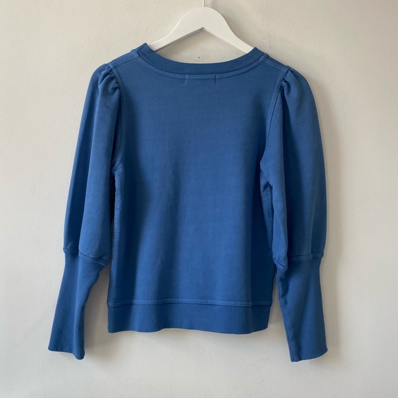 APIECE APART Blue Puff Sleeve Sweatshirt Small - Picture 4 of 7